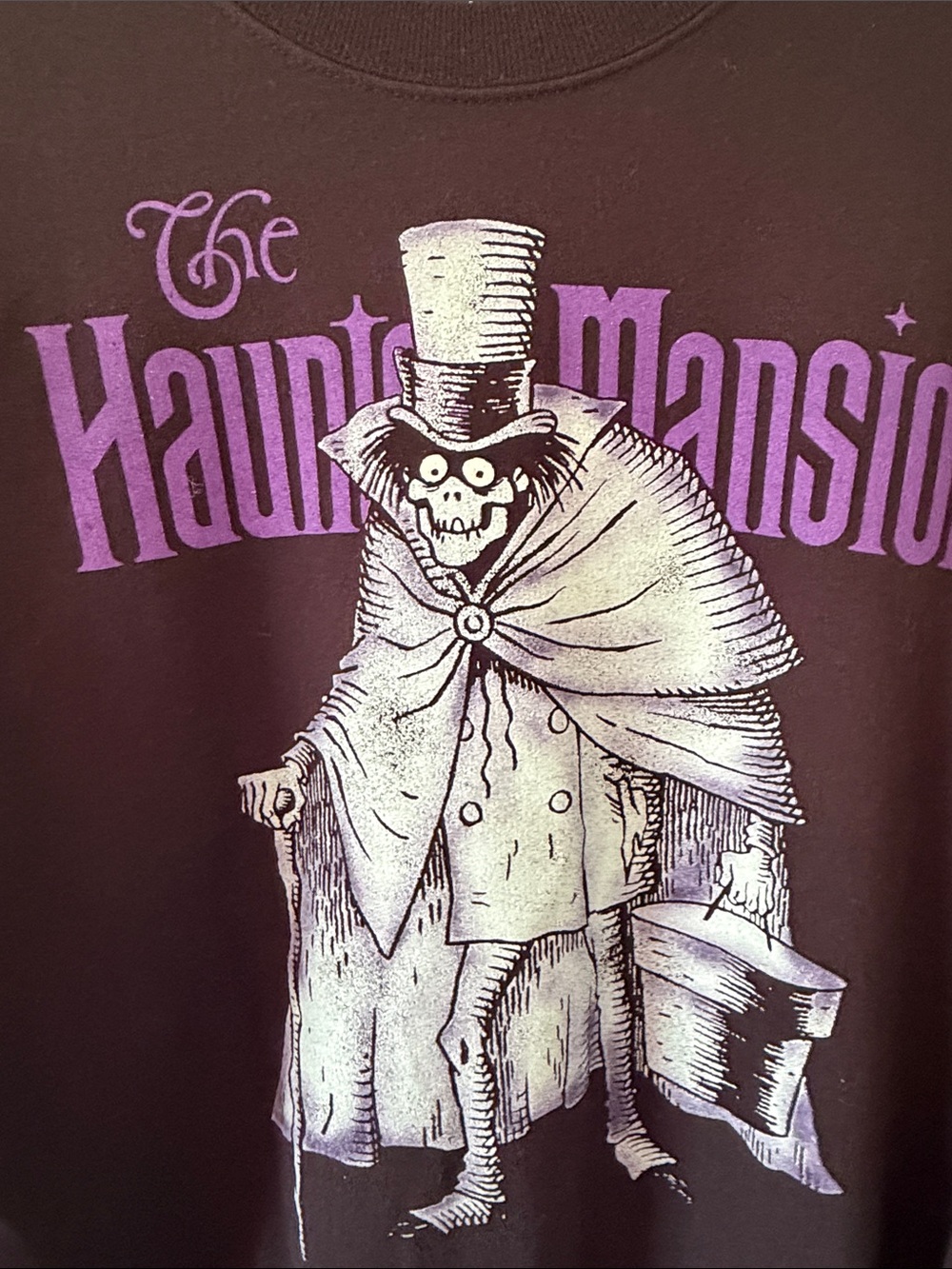 Disney Parks The Haunted Mansion Hatbox Ghost Pullover Crewneck Sweatshirt. - Picture 2 of 8
